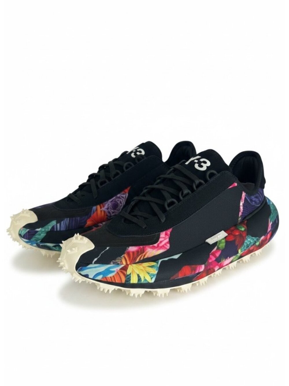 NIB Adidas Y-3 Makura Men's Size 11.5 Black Floral GX1086 Yohji Yamamoto Spiked